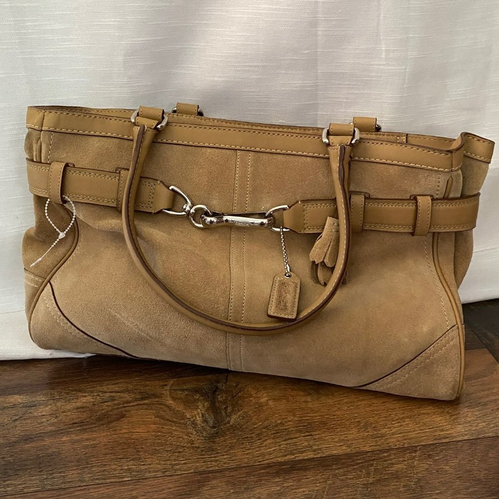 Coach bag, Beautiful Tan suede!
